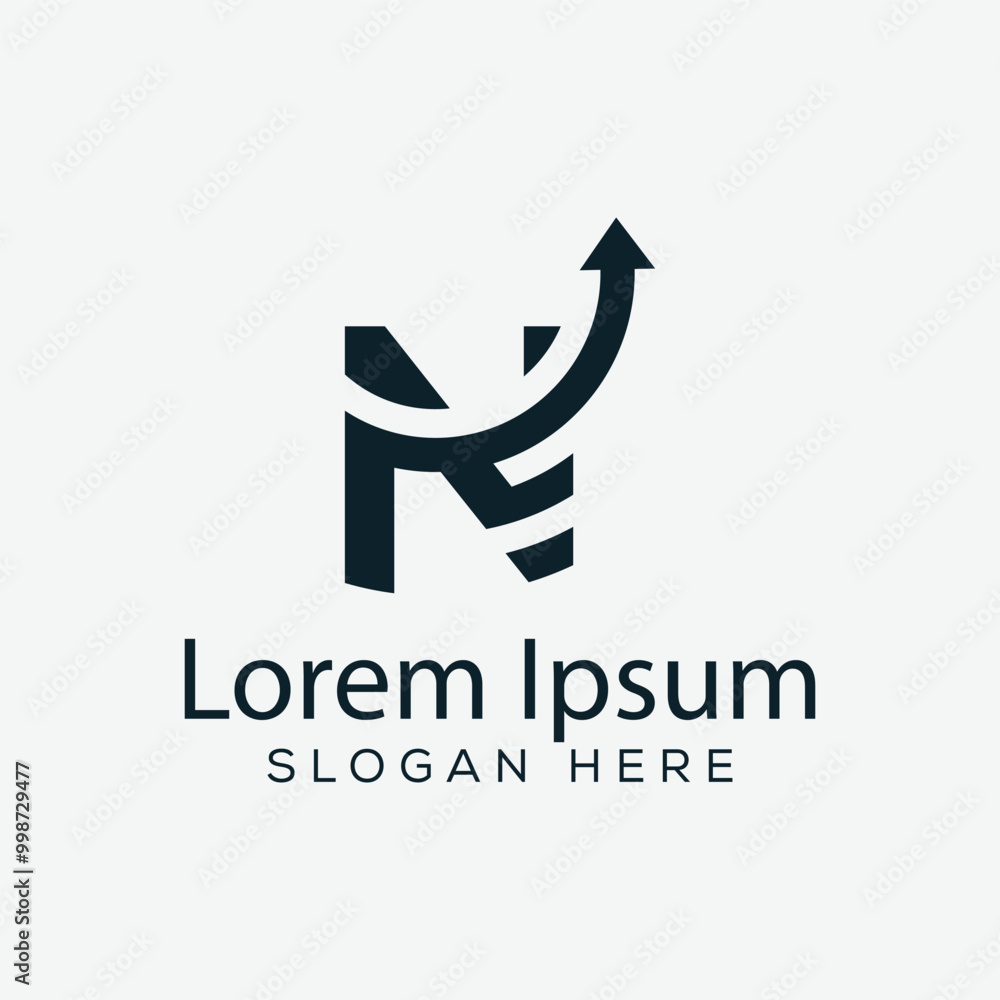 Minimal Letter N Arrow logo design concept illustration. abstract modern n arrow design template. Minimal Letter N Arrow logo design concept illustration. abstract modern n arrow design template.