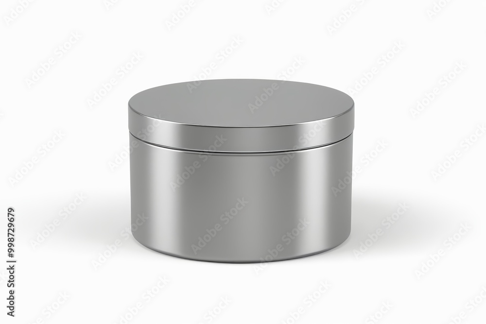a close up of a metal container with a lid on a white surface a close up of a metal container with a lid on a white surface