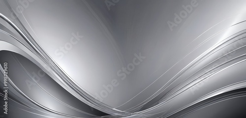 a gradient background with a silver-colored, wavy pattern The background transitions from a darker shade at the top to a lighter one at the bottom, creating a sense of depth photo