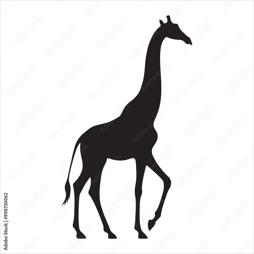 Giraffe silhouette on white background
Giraffe silhouette on white background