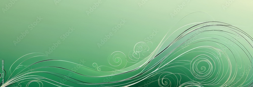 a green background with a repeating pattern of white and black swirls, creating a sense of movement and fluidity. a green background with a repeating pattern of white and black swirls, creating a sense of movement and fluidity.