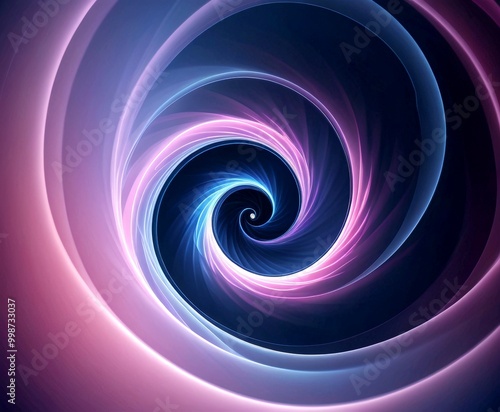 a spiral pattern with a central black and blue swirl surrounded by pink and purple swirls, creating a visually striking and abstract design