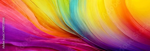 Wallpaper Mural a vibrant abstract pattern composed of curved lines in a rainbow of colors, including pink, orange, yellow, green, blue, and purple, creating a dynamic Torontodigital.ca