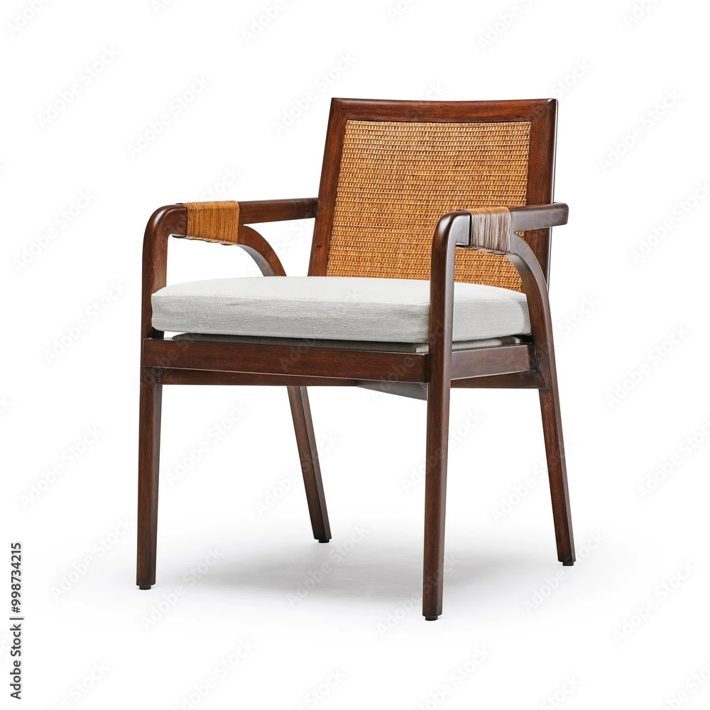 design wooden chair with back in retro style isolated on white design wooden chair with back in retro style isolated on white