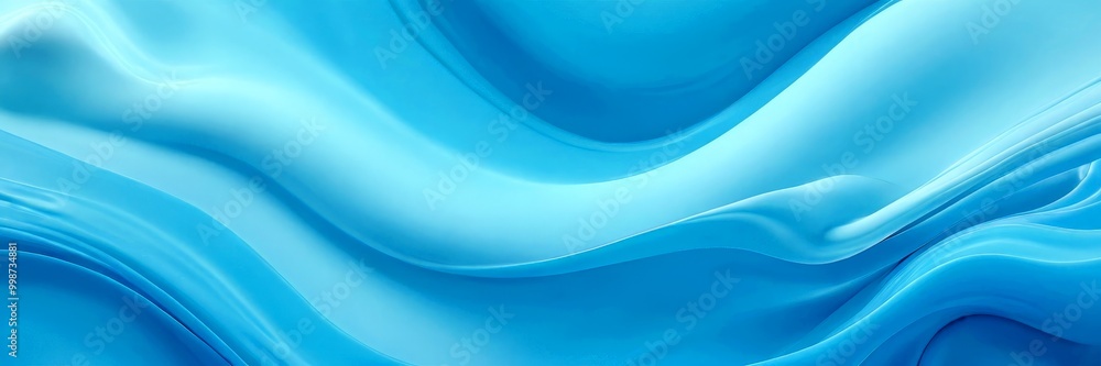 Fototapeta premium a fluid, abstract pattern of blue and white hues, resembling the movement of water or a wave The pattern is composed of curved lines and shapes, creating a sense of depth