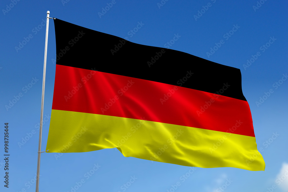 German Flag Waving in Wind German Flag Waving in Wind