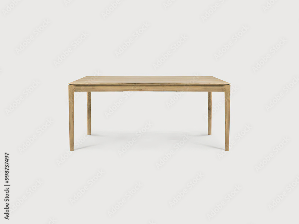 Classic wooden dining table isolated on white Classic wooden dining table isolated on white