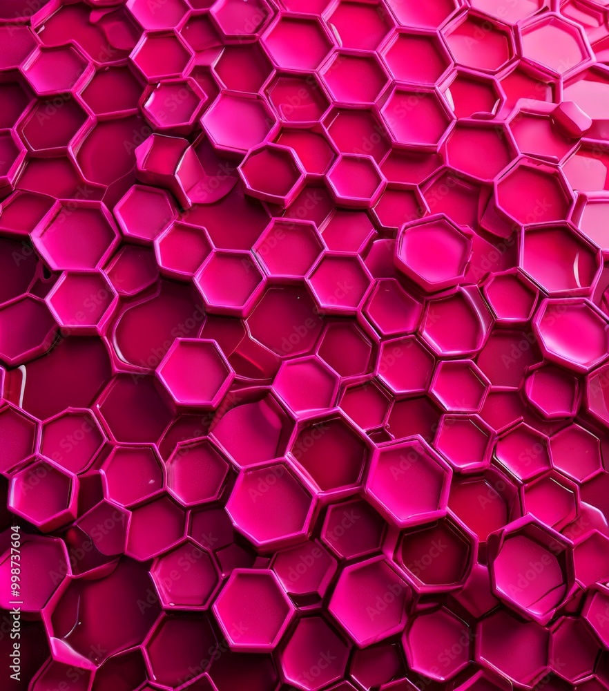 a repeating pattern of pink hexagonal shapes, creating a visually striking and geometric design. a repeating pattern of pink hexagonal shapes, creating a visually striking and geometric design.