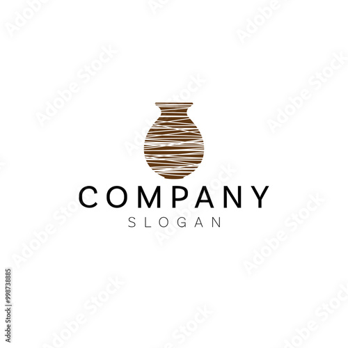 clay ceramic logo template vector design
