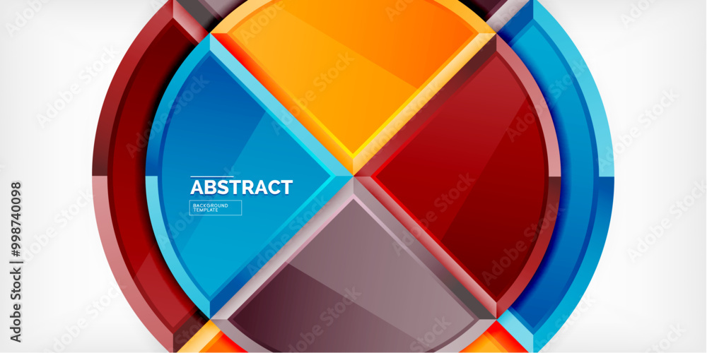 Abstract background - circles and round triangles with 3d effect. Vector Illustration For Wallpaper, Banner, Background, Card, Book Illustration, landing page Abstract background - circles and round triangles with 3d effect. Vector Illustration For Wallpaper, Banner, Background, Card, Book Illustration, landing page