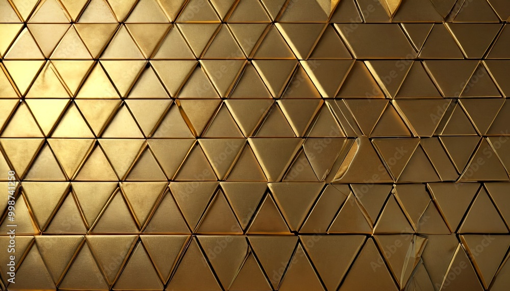 a close-up view gold-colored geometric pattern composed of numerous triangular shapes arranged in a repeating pattern a close-up view gold-colored geometric pattern composed of numerous triangular shapes arranged in a repeating pattern
