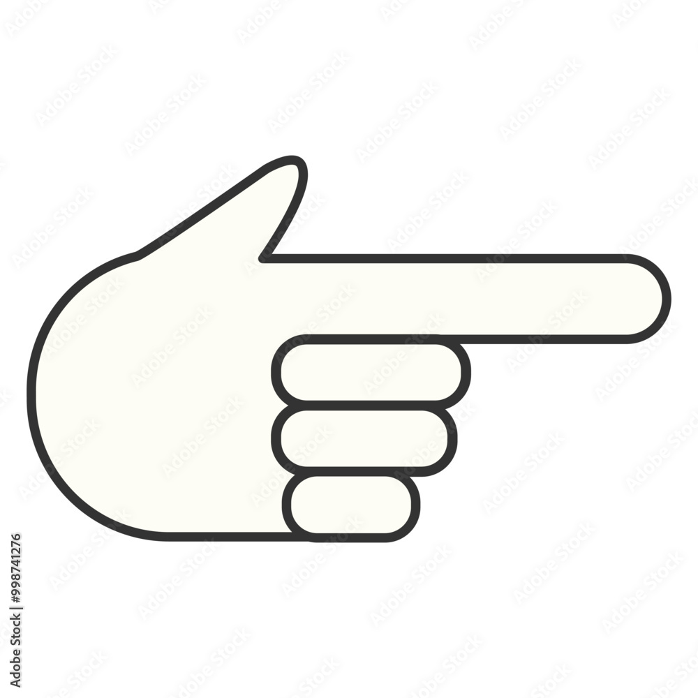 Pointer Hand Cursor- simple clipart icon Pointer Hand Cursor- simple clipart icon