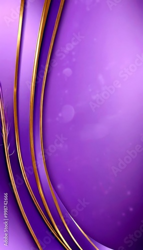 a purple background with a repeating pattern of gold lines that curve and overlap, creating a sense of movement and depth photo