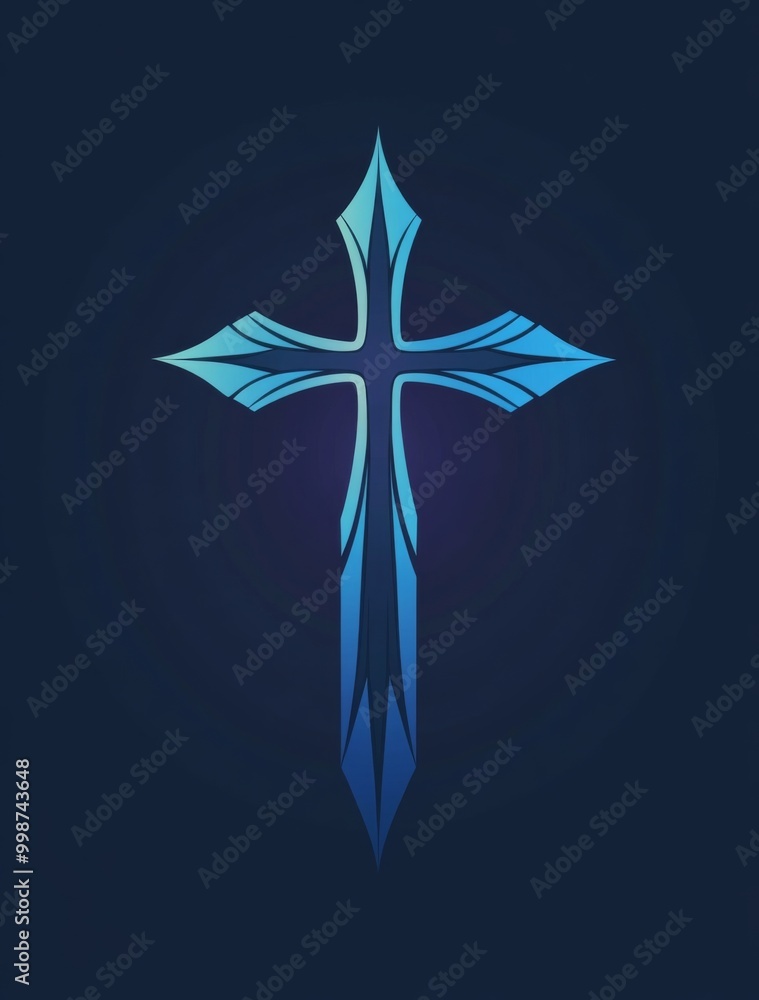 logo design featuring a cross symbol on a solid background, with a sleek color palette of blue, black, white, gray, and silver. logo design featuring a cross symbol on a solid background, with a sleek color palette of blue, black, white, gray, and silver.