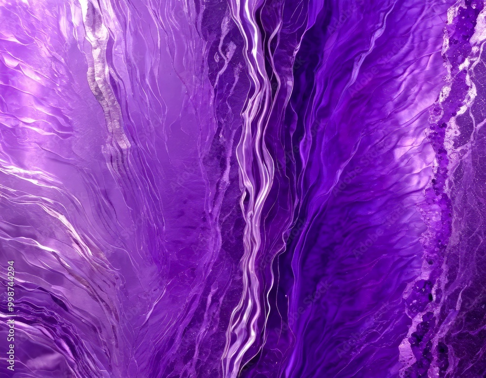 Fototapeta premium a close-up view textured purple surface with a swirling pattern of lines and curves, creating a sense of movement and depth