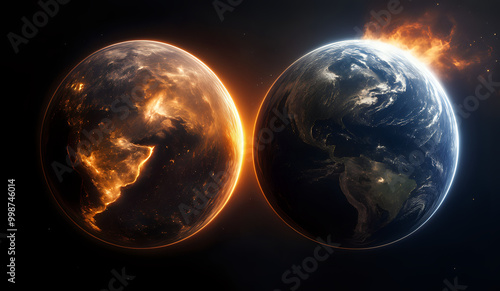 planets in space