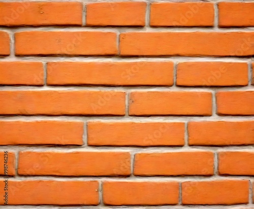 a close-up view brick wall, with the bricks arranged in a horizontal pattern The bricks are a light brown color, and the mortar between them is white, creating a photo