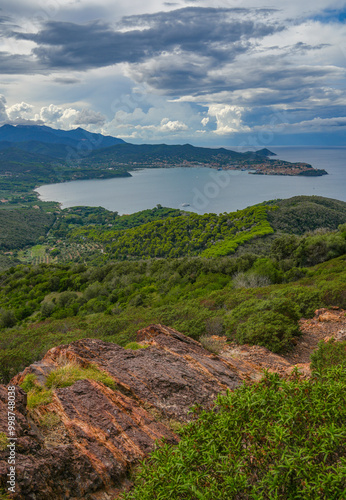 The city of Portoferraio on the island of Elba. City it was founded by in 1548. Mediterranean sea, Italy, Europe.