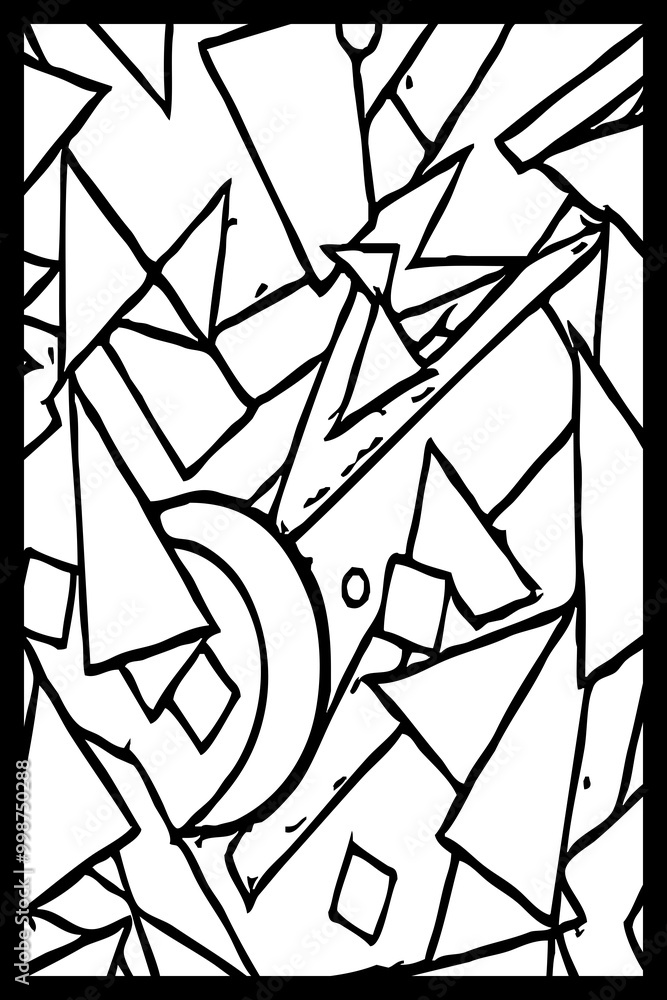 Abstract black and white pattern. For use in graphics. Minimalist illustration for printing on wall decorations Abstract black and white pattern. For use in graphics. Minimalist illustration for printing on wall decorations