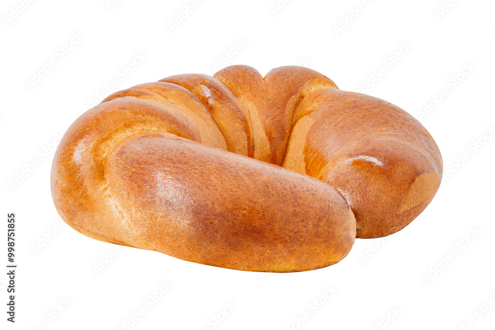 Croissant wheat one, isolated on white background with clipping path . Croissant wheat one, isolated on white background with clipping path .
