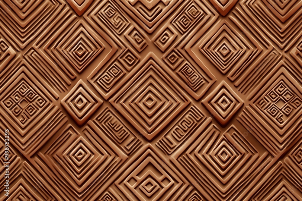 A textured pattern of orange African fabric A textured pattern of orange African fabric