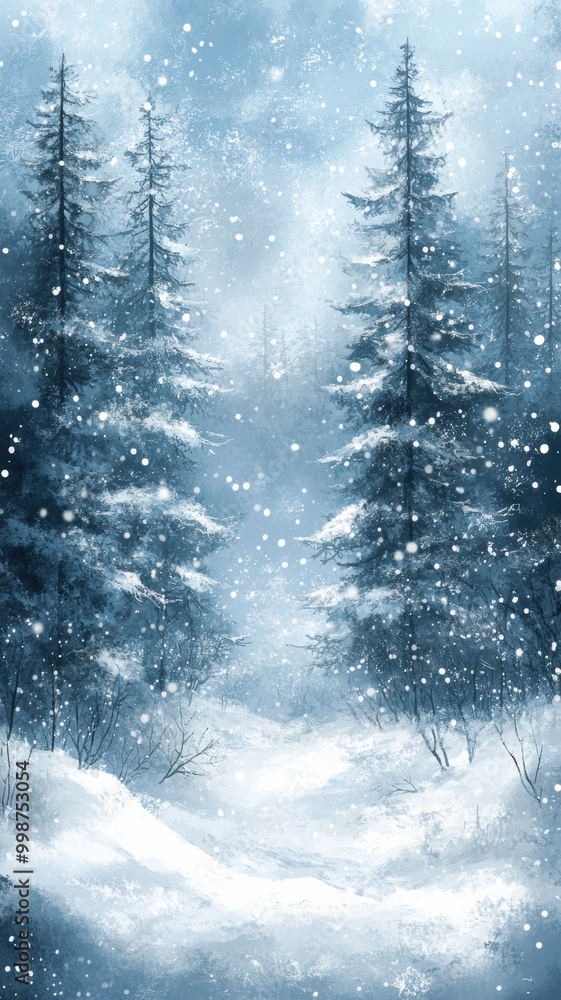 Snowflakes Falling on Winter Snowdrifts Snowflakes Falling on Winter Snowdrifts