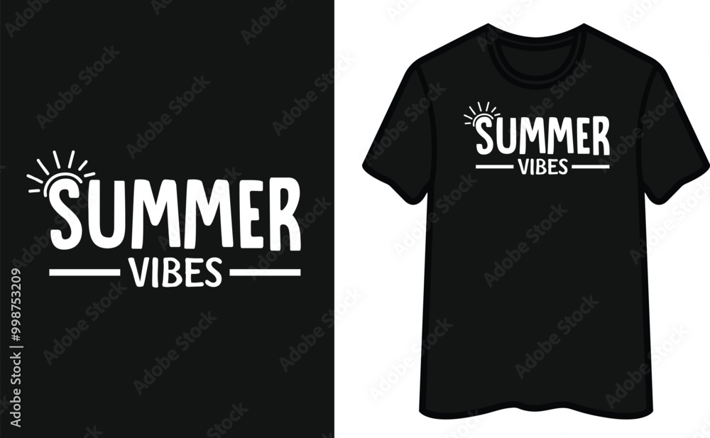 Summer Vibes Typography T-Shirt Design Summer Vibes Typography T-Shirt Design