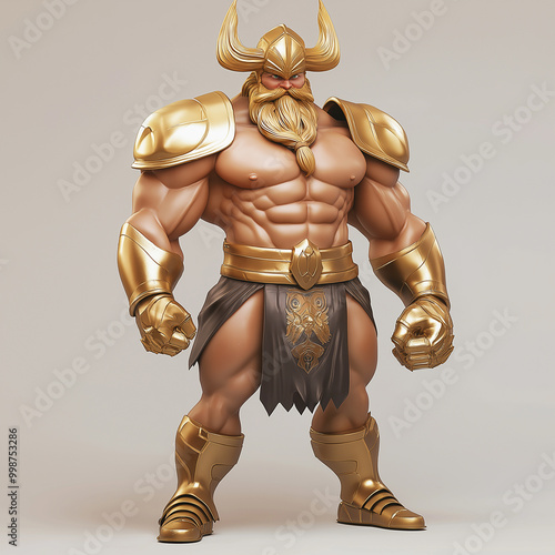 A Viking character for slot game, video game, mobile game, Illustration