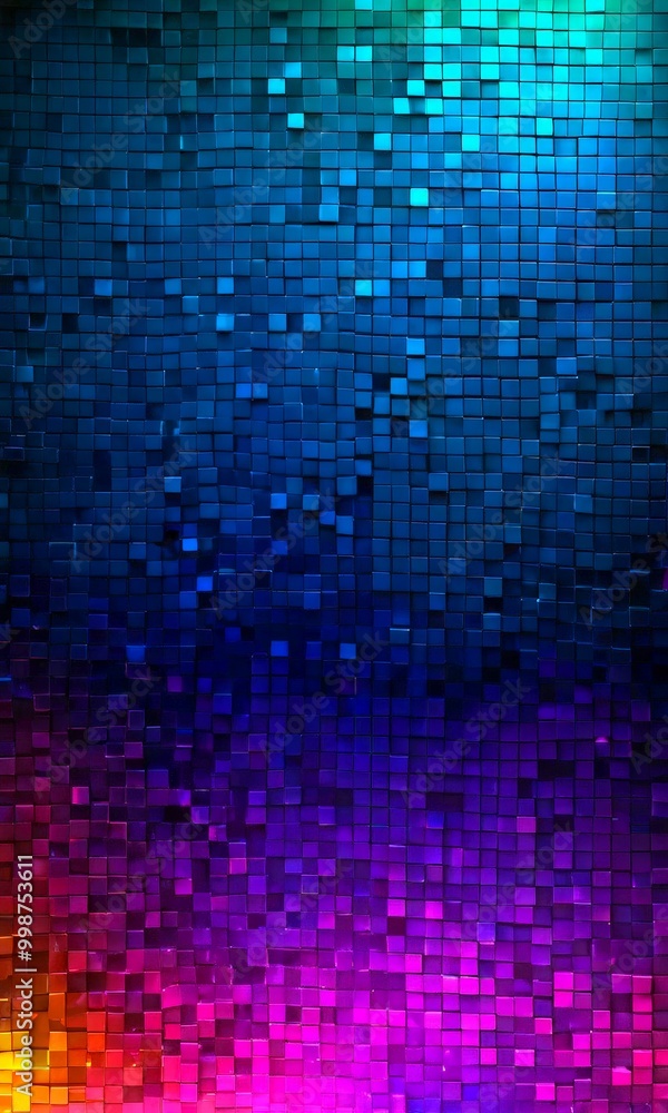 a vibrant mosaic of multicolored square tiles, creating a visually striking and dynamic pattern The tiles are arranged in a grid-like fashion, with each square exhibiting a vibrant mosaic of multicolored square tiles, creating a visually striking and dynamic pattern The tiles are arranged in a grid-like fashion, with each square exhibiting