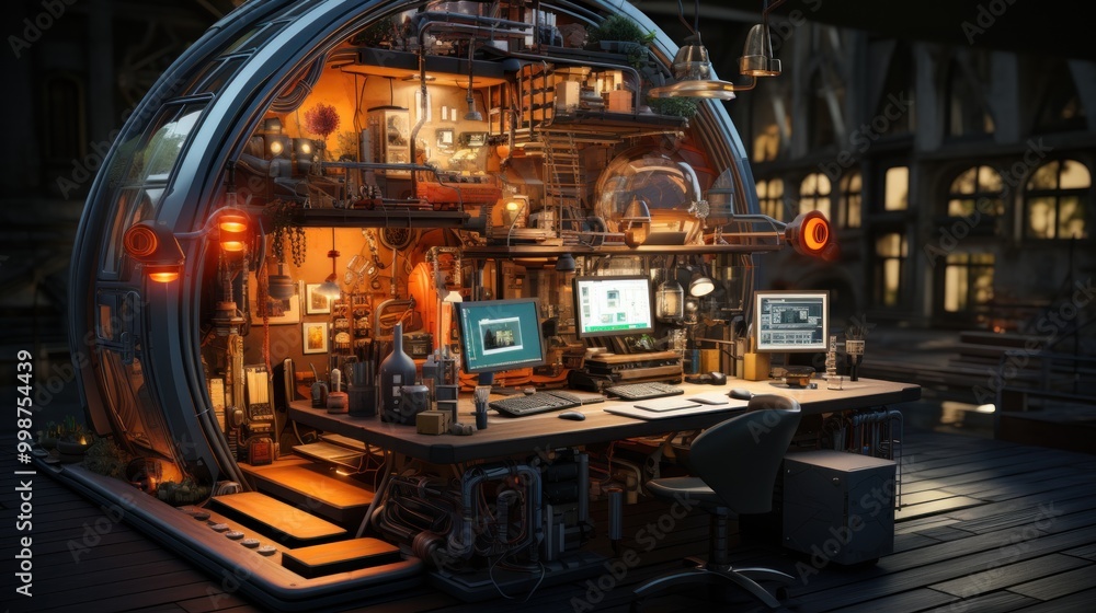 Futuristic Dome Workspace Futuristic Dome Workspace