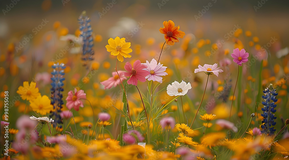 Colorful Wildflowers in a Meadow - Photo