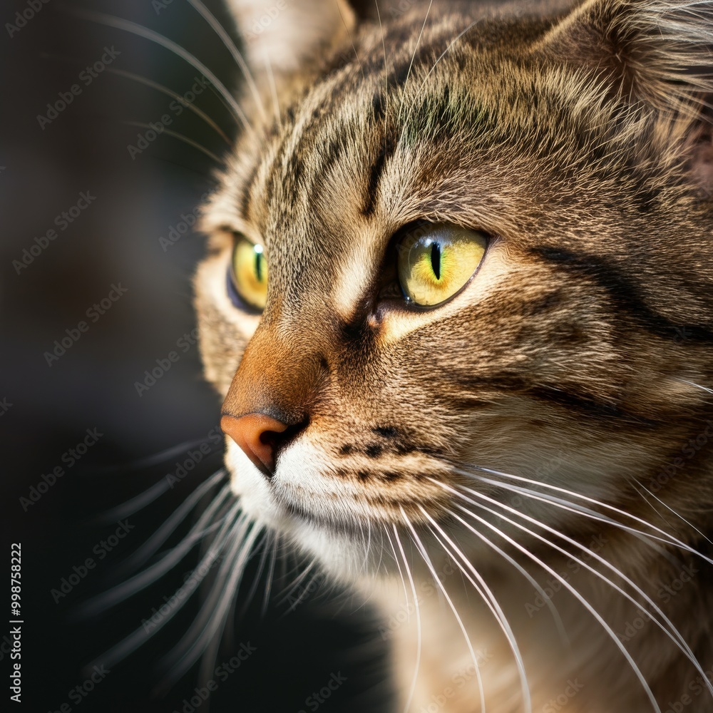 Focused feline with mesmerizing golden eyes. Focused feline with mesmerizing golden eyes.