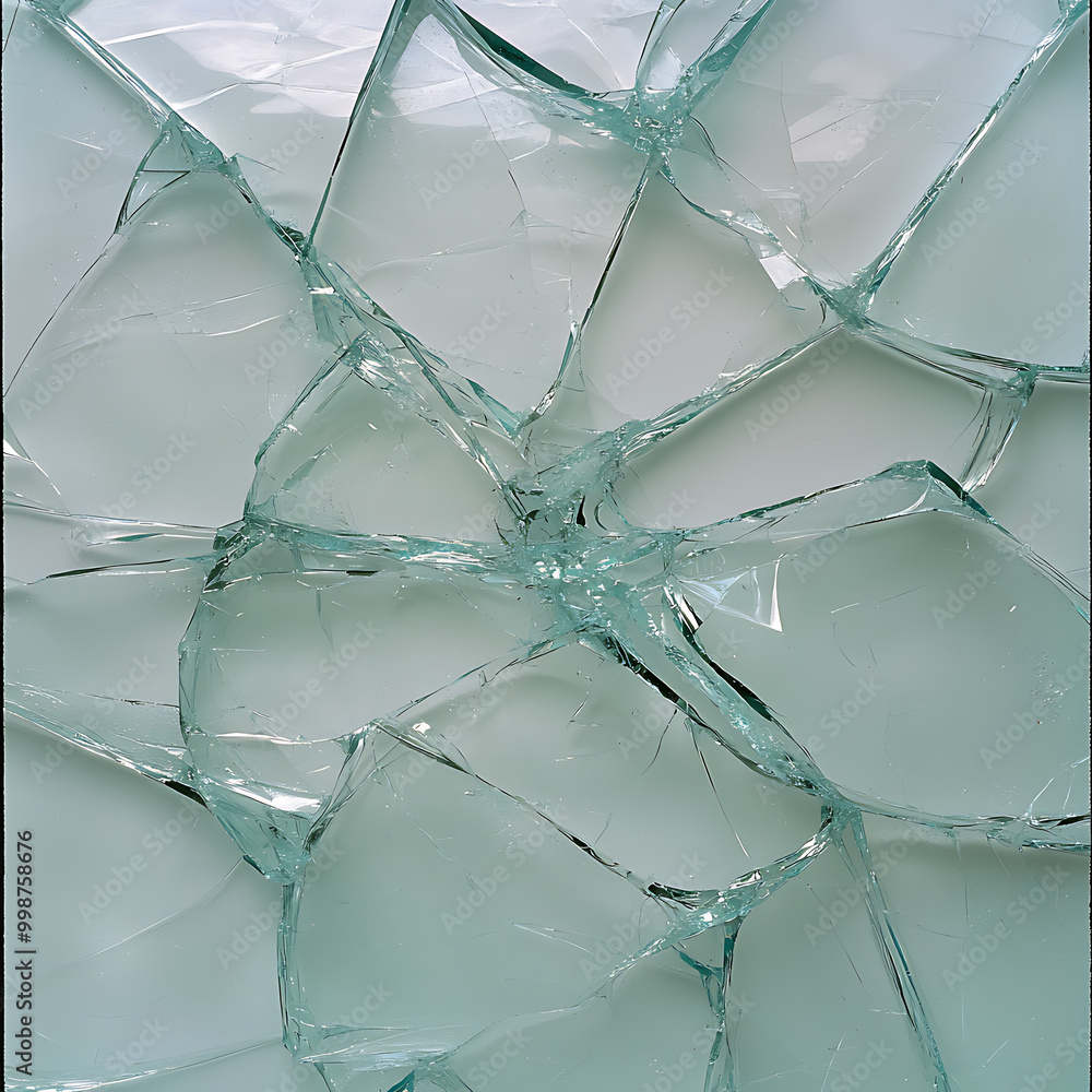 Abstract pattern of shattered glass fragments Abstract pattern of shattered glass fragments