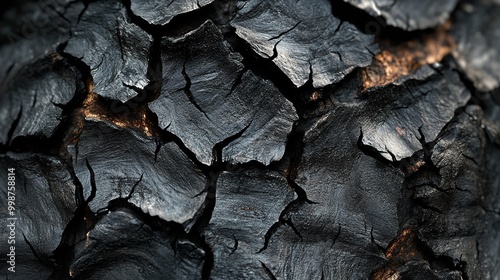 Burnt Wood to Charcoal Black Wood Texture photo