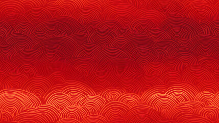 Chinese New Year background, red pattern with traditional Chinese wave patterns