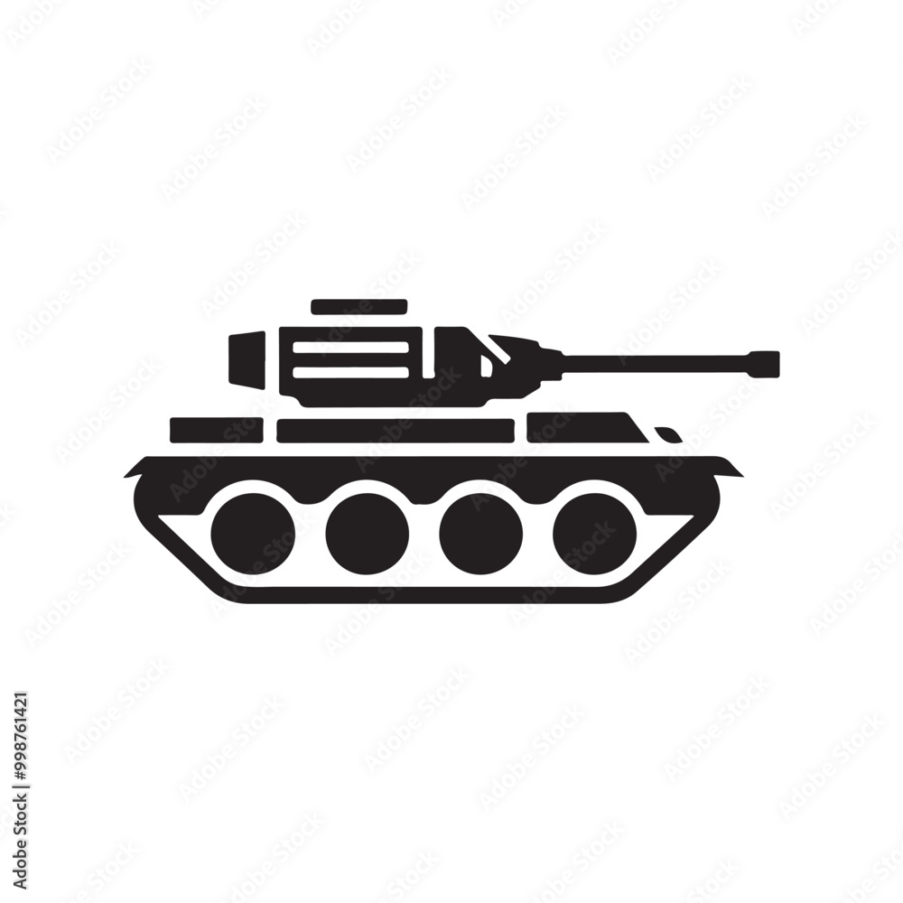 Armored Vehicle Silhouette Design - Striking and Detailed Illustration of a Modern Military Tank, Perfect for Use in Defense-related Branding, War-themed Marketing, or Military Corporate Identity.
Armored Vehicle Silhouette Design - Striking and Detailed Illustration of a Modern Military Tank, Perfect for Use in Defense-related Branding, War-themed Marketing, or Military Corporate Identity.