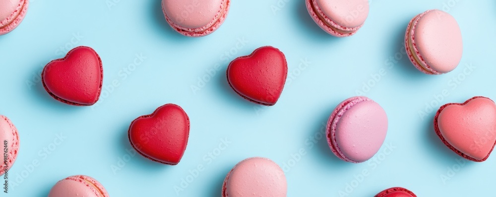 French sweet Strawberry Pink,red heart macaroons isolated on pink background. Pastry shop card with copy spacefrench macaroons,Paris Pastry,bakery and branding valentine couple concept,copy space. French sweet Strawberry Pink,red heart macaroons isolated on pink background. Pastry shop card with copy spacefrench macaroons,Paris Pastry,bakery and branding valentine couple concept,copy space.