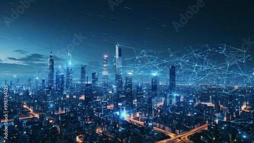 Wallpaper Mural night city skyline Torontodigital.ca