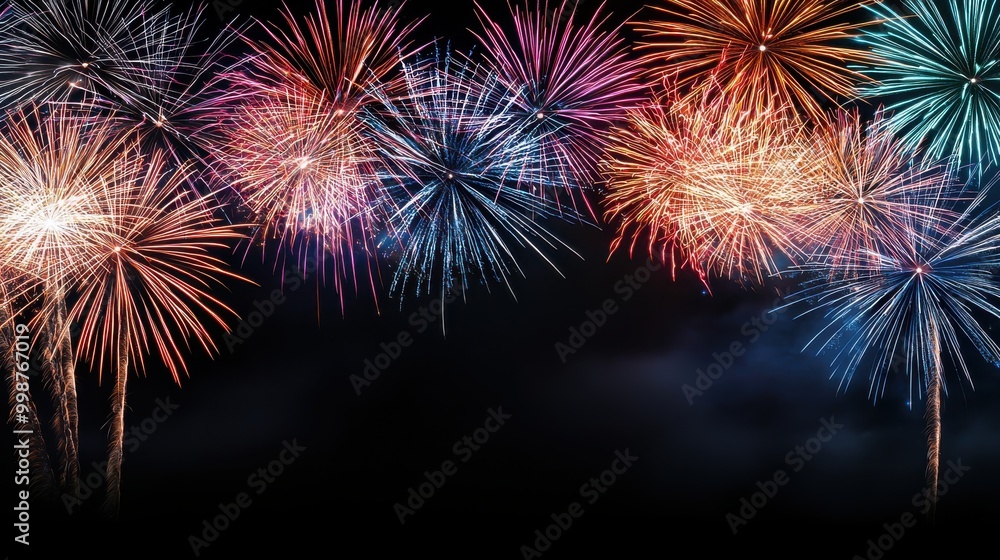 Fototapeta premium Fireworks on New Year's Eve