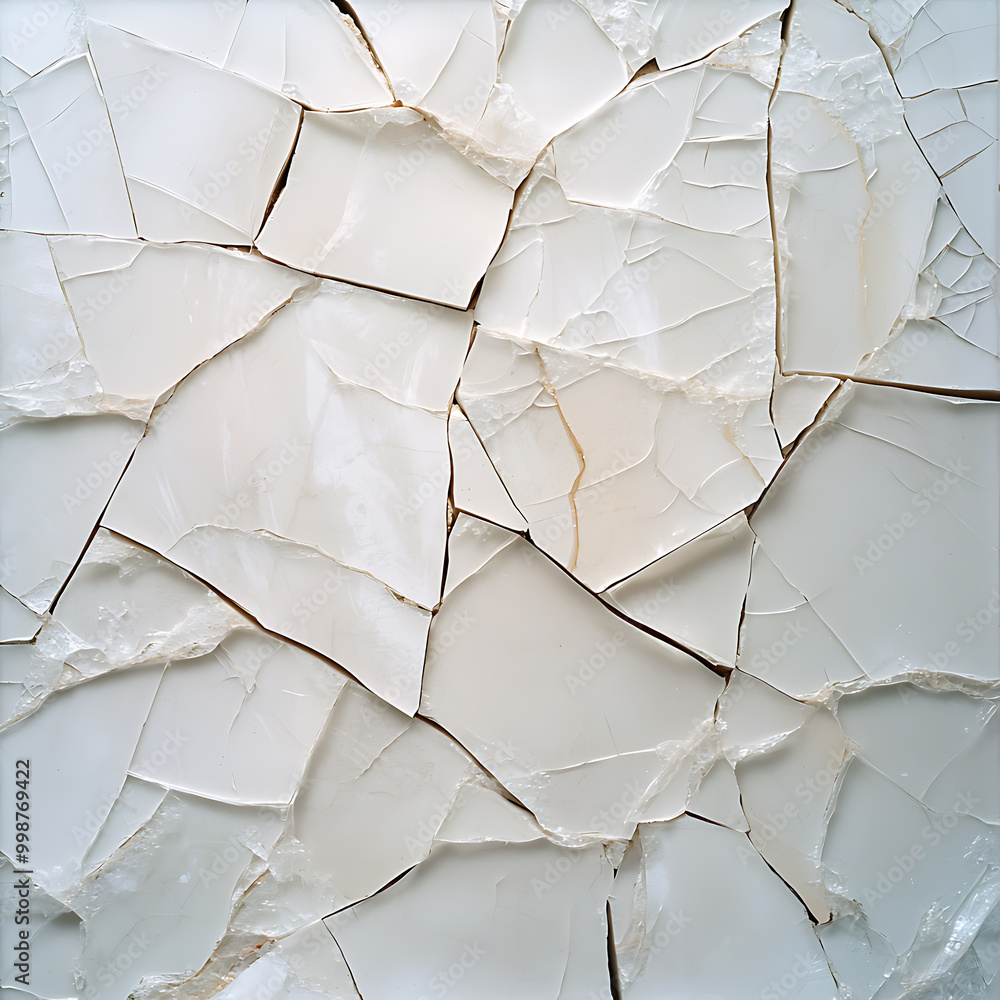 Abstract shattered glass surface with intricate patterns Abstract shattered glass surface with intricate patterns