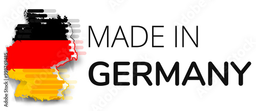map of Germany, stripes as ...