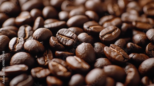 coffee beans background in 16:9 aspect ratio, background for desktop screen