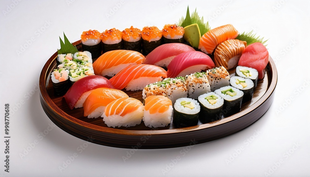 A Perfect Harmony of Flavors in a Vibrant Sushi Platter A Perfect Harmony of Flavors in a Vibrant Sushi Platter