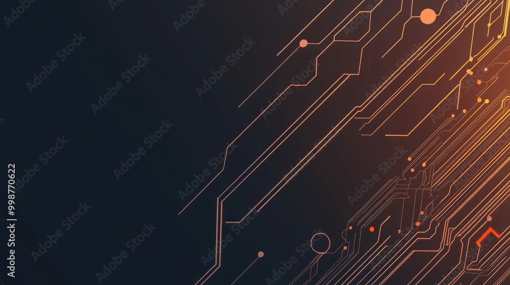 Abstract digital circuit board design with glowing lines and dots. Perfect for technology and innovation backgrounds. Abstract digital circuit board design with glowing lines and dots. Perfect for technology and innovation backgrounds.