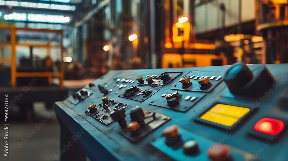 Fototapeta premium An image depicting automation and control systems integrated into the electrical framework of an industrial plant, emphasizing efficiency and technology.