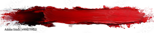 Coral brushstroke of paint isolated on transparent background, adding a pop of color to your design