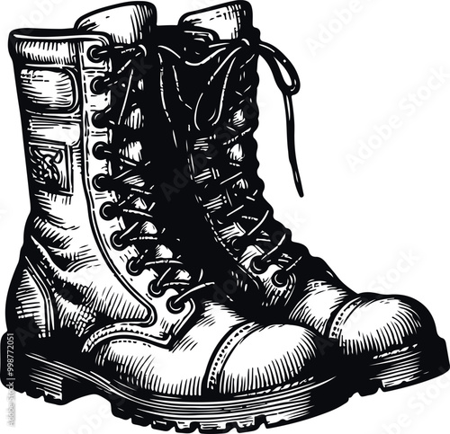 Monochrome Cosmonaut Boot Icon Concept Vector Illustration Design Silhouette Style