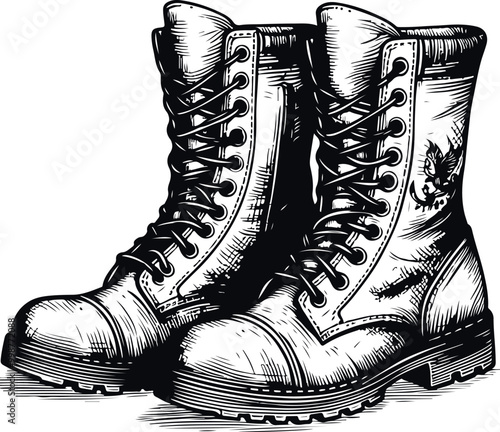 Monochrome Cosmonaut Boot Icon Concept Vector Illustration Design Silhouette Style