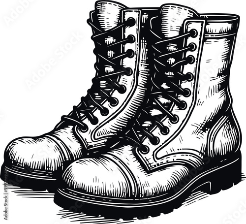 Monochrome Cosmonaut Boot Icon Concept Vector Illustration Design Silhouette Style