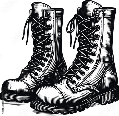 Monochrome Cosmonaut Boot Icon Concept Vector Illustration Design Silhouette Style